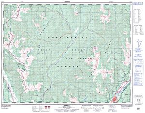NTS 50k map for Elk River, British Columbia