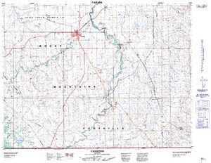 NTS 50k map for ST. MARY RESERVOIR, Alberta