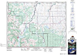 NTS 50k map for LITTLE BEAVERDAM LAKE, Alberta