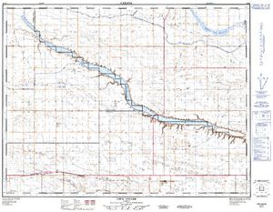 NTS 50k map for HORSEFLY LAKE RESERVOIR, Alberta