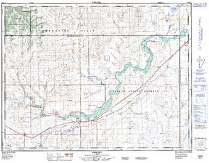 NTS 50k map for Oldman River, Alberta