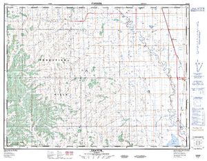 NTS 50k map for Mud Lake, Alberta