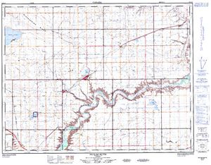 NTS 50k map for KEHO LAKE, Alberta