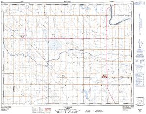 NTS 50k map for Enchant Pond, Alberta