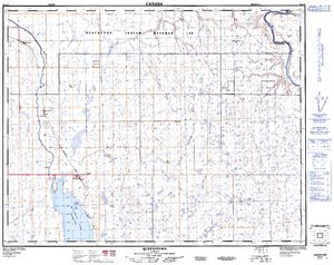NTS 50k map for Bow River, Alberta