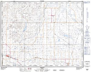 NTS 50k map for Crawling Valley Reservoir, Alberta