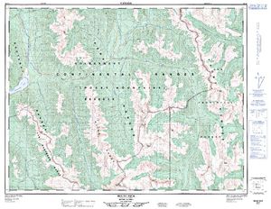NTS 50k map for WHITESWAN LAKE, British Columbia