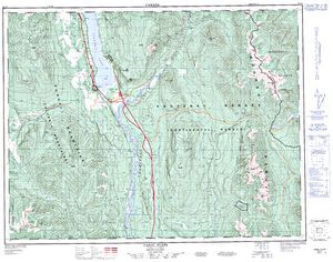 NTS 50k map for MOOSE LAKE, British Columbia