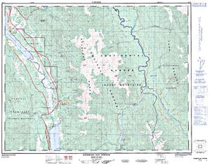 NTS 50k map for WINDERMERE LAKE, British Columbia