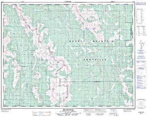 NTS 50k map for Cataract Creek, Alberta
