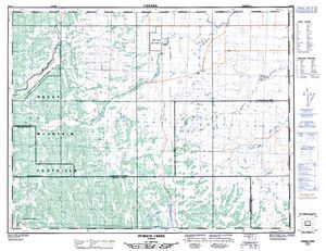 NTS 50k map for CHAIN LAKES RESERVOIR, Alberta