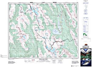 NTS 50k map for Rawson Lake, Alberta