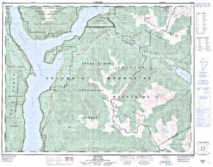 NTS 50k map for STAUBERT LAKE, British Columbia