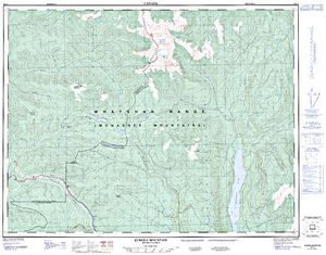 NTS 50k map for CARIBOU LAKES, British Columbia