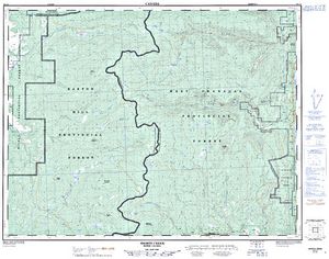 NTS 50k map for Shorts Creek, British Columbia