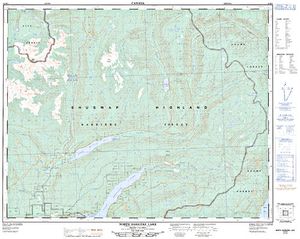 NTS 50k map for NORTH BARRIERE LAKE, British Columbia
