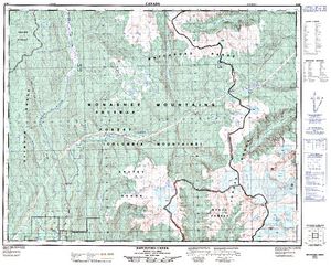 NTS 50k map for Lake Revelstoke, British Columbia