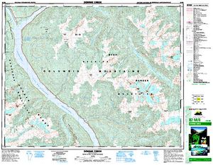 NTS 50k map for Lake Revelstoke, British Columbia