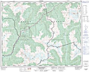 NTS 50k map for Akolkolex River, British Columbia
