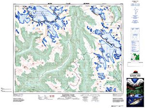 NTS 50k map for Blaeberry River, British Columbia