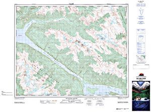 NTS 50k map for KINBASKET LAKE, British Columbia