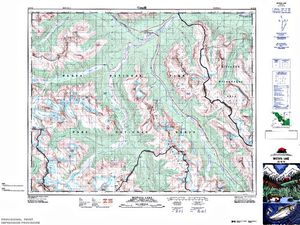 NTS 50k map for Blaeberry River, British Columbia