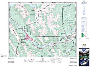 NTS 50k map for Kananaskis River, Alberta