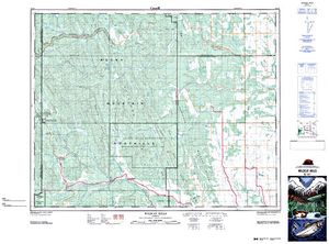 NTS 50k map for Winchell Lake, Alberta
