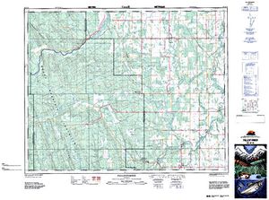 NTS 50k map for Little Red Deer River, Alberta
