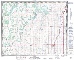NTS 50k map for Little Red Deer River, Alberta