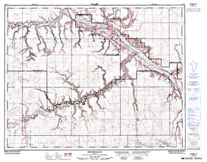 NTS 50k map for Red Deer River, Alberta