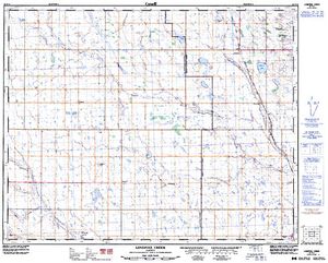 NTS 50k map for Ten Mile Creek, Alberta