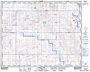 NTS 50k map for Heart Lake, Alberta