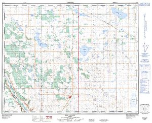 NTS 50k map for Red Deer River, Alberta
