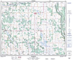 NTS 50k map for PINE LAKE, Alberta