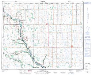NTS 50k map for Diplomat Trout Pond, Alberta