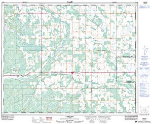 NTS 50k map for Ironside Pond, Alberta