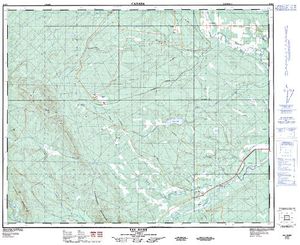 NTS 50k map for Prairie Creek, Alberta