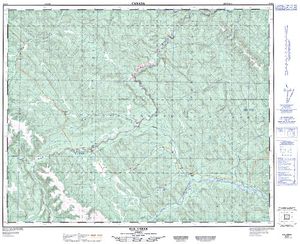 NTS 50k map for Elk Creek, Alberta