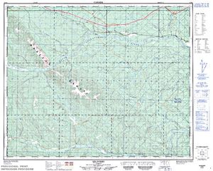 NTS 50k map for Shunda Creek, Alberta