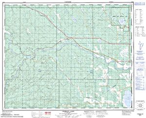 NTS 50k map for Prairie Creek, Alberta