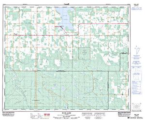NTS 50k map for MEDICINE LAKE, Alberta
