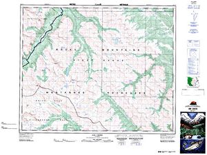 NTS 50k map for Bighorn River, Alberta