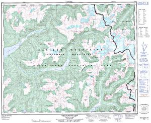 NTS 50k map for Angus Horne Creek, British Columbia