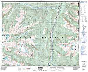 NTS 50k map for North Thompson River, British Columbia