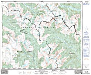NTS 50k map for North Thompson River, British Columbia