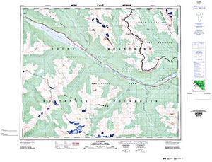 NTS 50k map for Miette River, Alberta