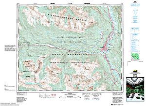 NTS 50k map for Patricia Lake, Alberta