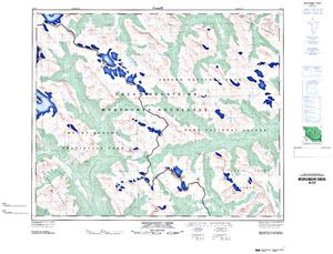 NTS 50k map for Snaring River, Alberta