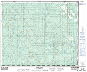 NTS 50k map for Minnow Lake, Alberta